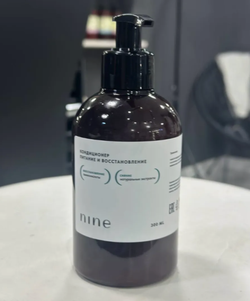 Профессиональный кондиционер для волос NINE, восстановление и питание, 300 ml / Натуральные экстракты